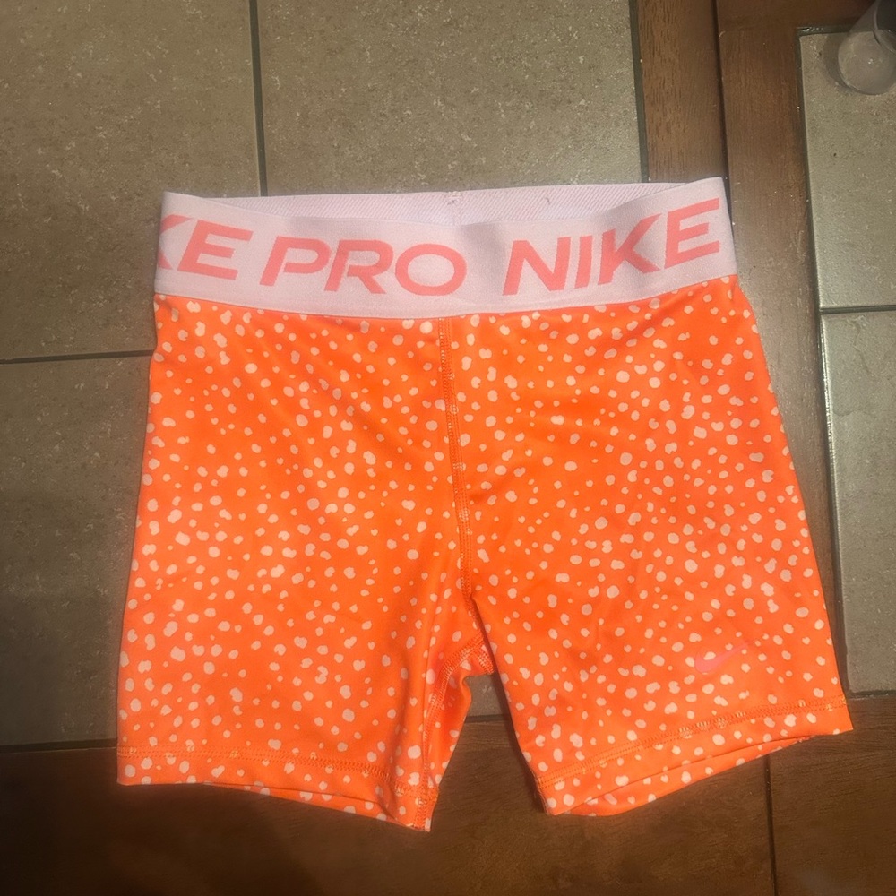 Nike Orange and Pink waistband Athletic Shorts